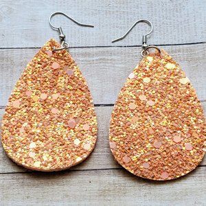 Rose Gold Water drop earrings